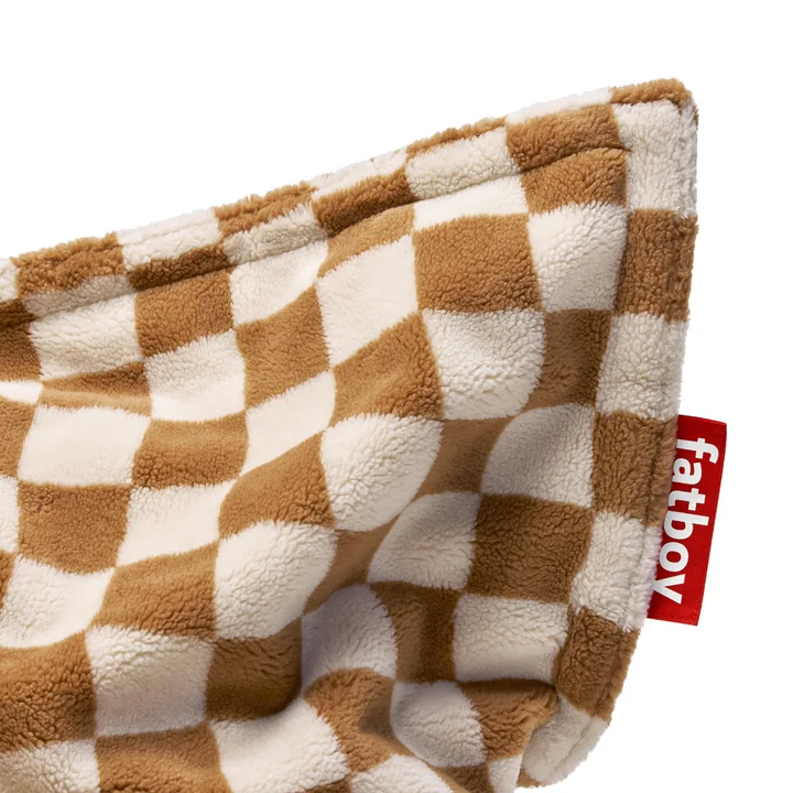 Fatboy - Pouf Original Slim Teddy, couleur amande crème