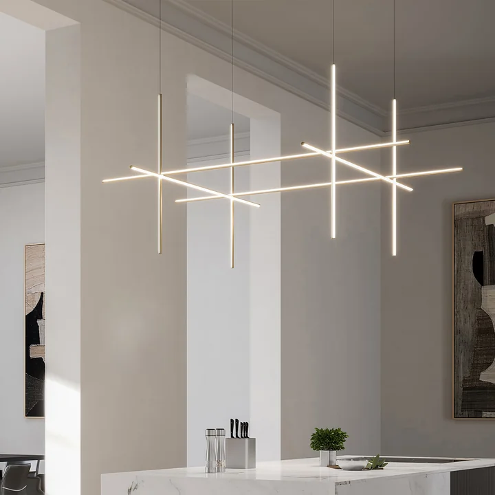 Flos - Suspension LED S4 « Coordinates », argent moon