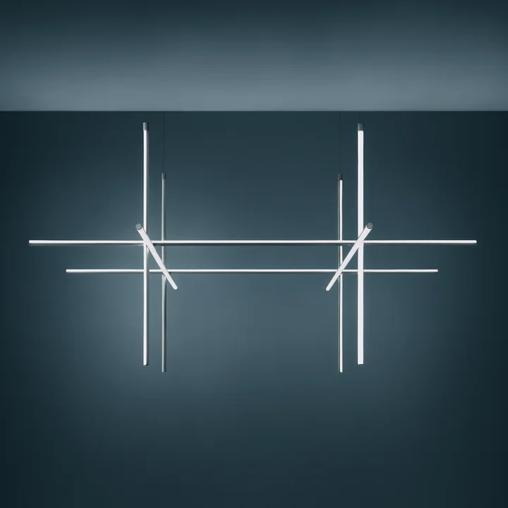 Flos - Suspension LED S4 « Coordinates », couleur « argent moon »