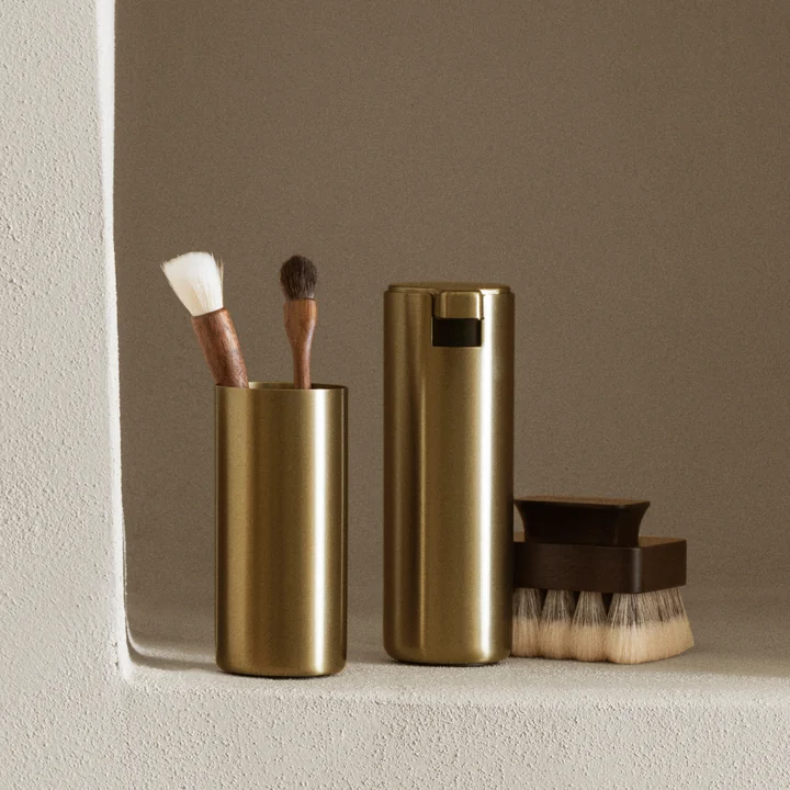 Blomus - Distributeur de savon et verre à brosse à dents « Modo », en laiton