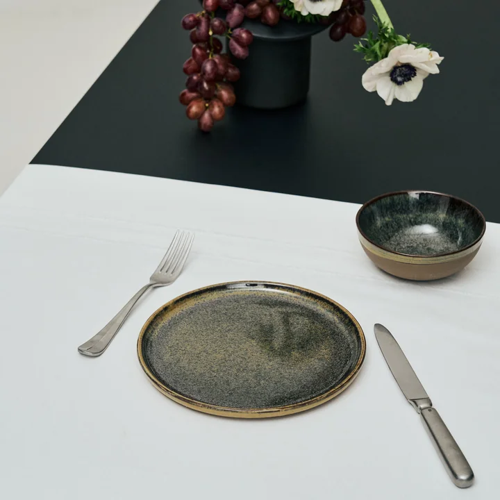 Serax - Assiettes Surface, Ø 24 cm, gris indi (lot de 4)