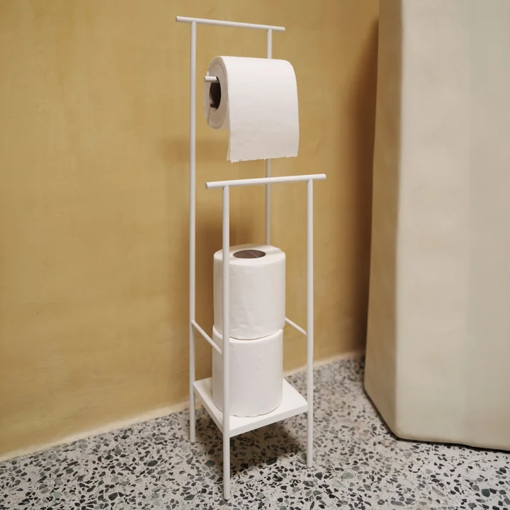 Ferm Living - Porte-papier hygiénique « Dora », blanc
