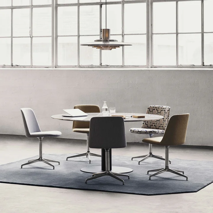 & Tradition - Tapis « The Moor » AP6, 240 x 240 cm, gris-bleu « thunder »