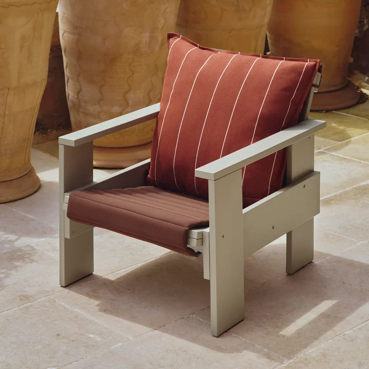 HAY - Crate Lounge Chair avec coussins d'extérieur « Terrazza »
