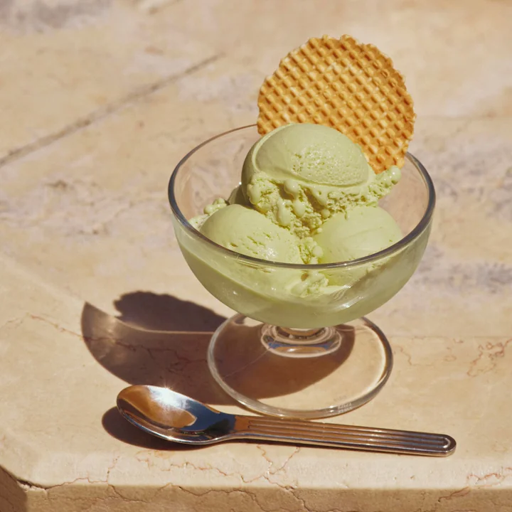 HAY - Cuillère à café et coupe à dessert en verre « Sunday », transparente