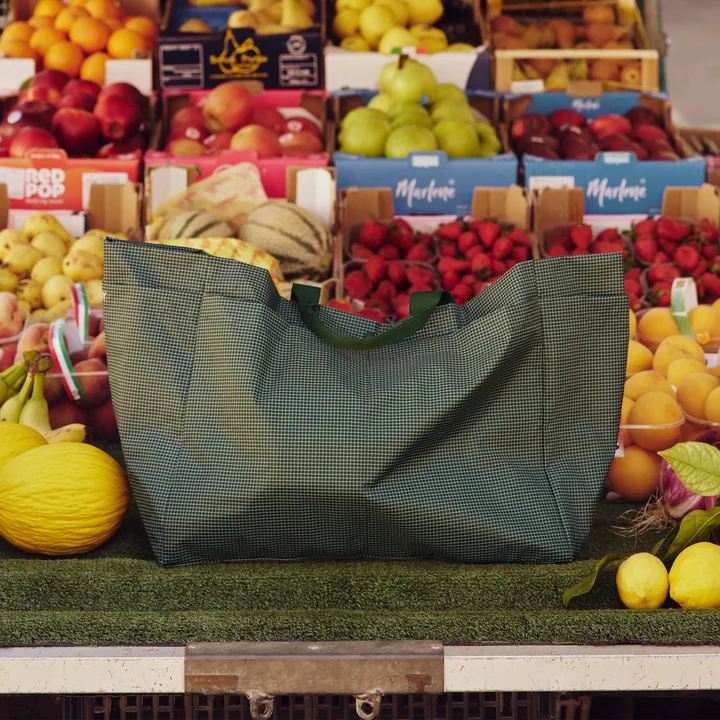 HAY  - Grid Weekend Bag e L, vert foncé