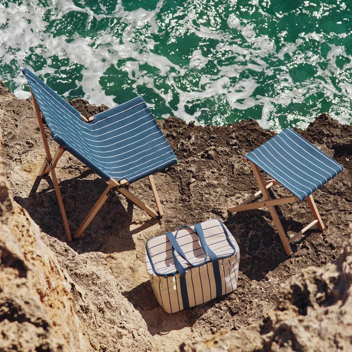 HAY - Outdoor Market Tabouret et chaise pliants avec sac isotherme