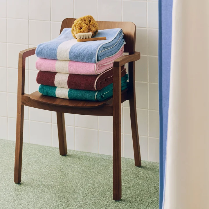 HAY - Serviette de bain « Stripe », 100 x 150 cm, bleu poudré