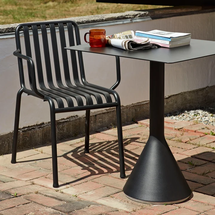 HAY - Palissade Cone Table de bistrot 65 x 65 cm, H 74 cm, anthracite