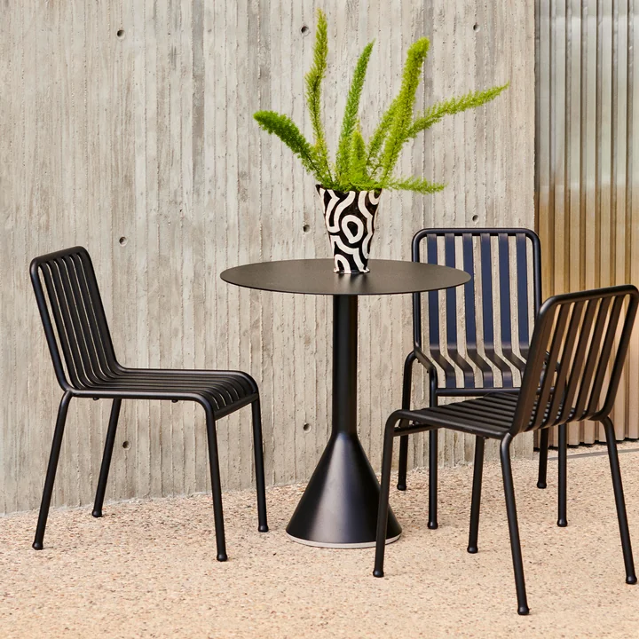 HAY - Palissade Cone Table de bistrot Ø 70 x H 74 cm, anthracite