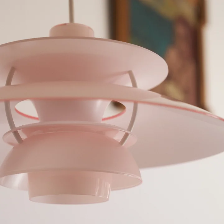 Louis Poulsen - PH 5 320 Opal Suspension, opal rose pâle