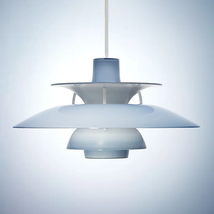Louis Poulsen - PH 5 320 Opal Suspension, opal bleu pâle