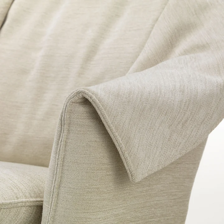 Vitra - Highback Bascule, châssis à 4 branches en aluminium couleur craie, revêtement F80 Iroko crème