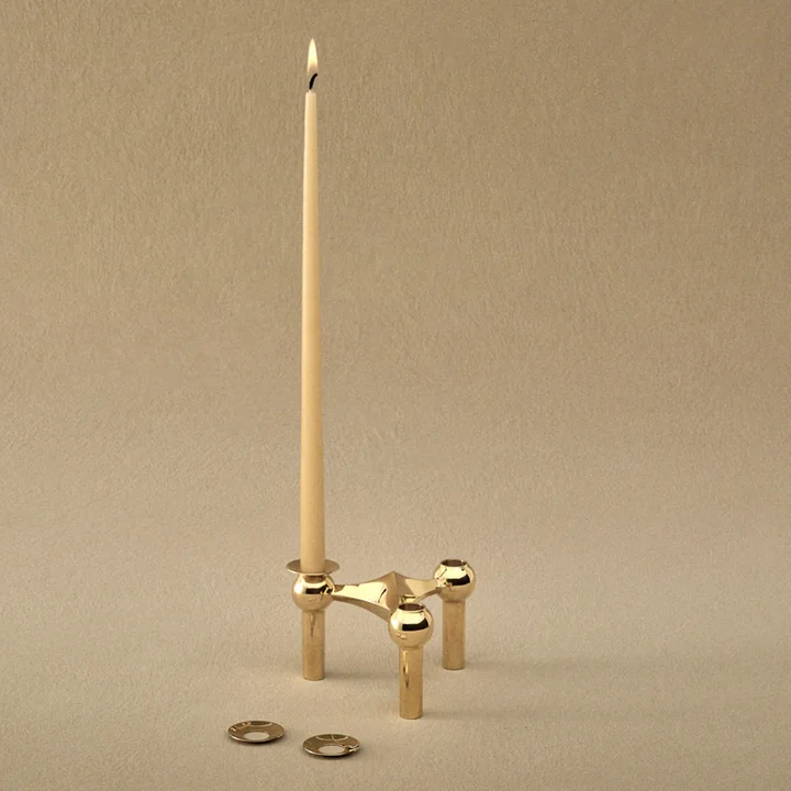 Stoff Nagel - Manchon pour bougie, laiton