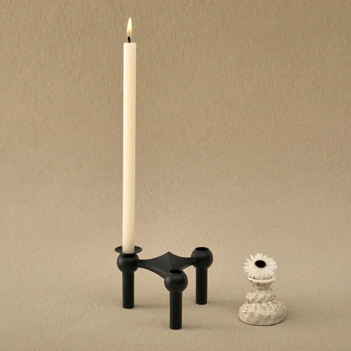 Stoff Nagel - Manchon pour bougie, noir