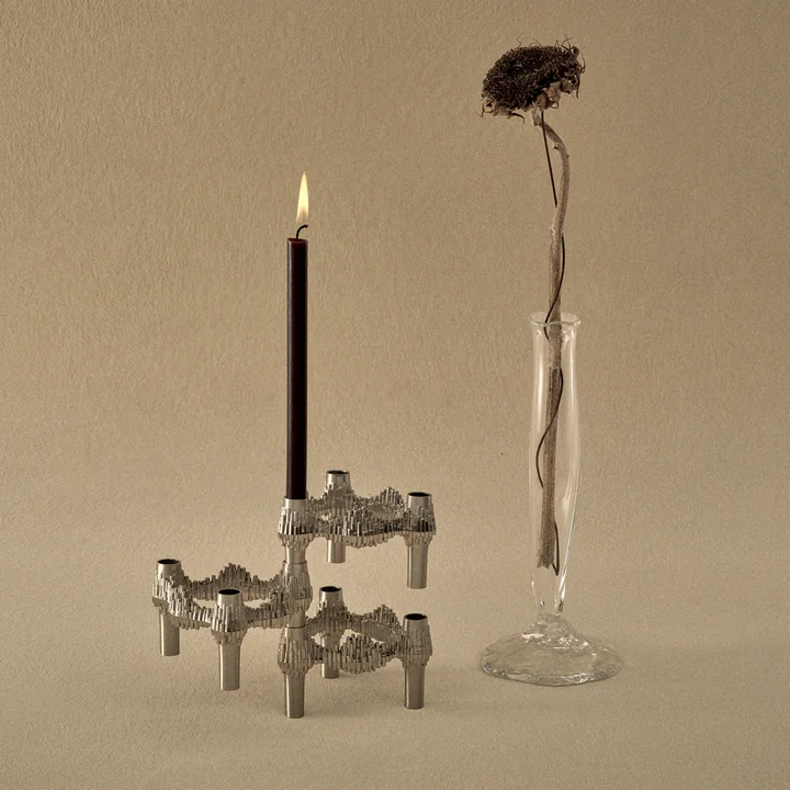 Stoff Nagel - Bougeoir « », chrome brossé Quist