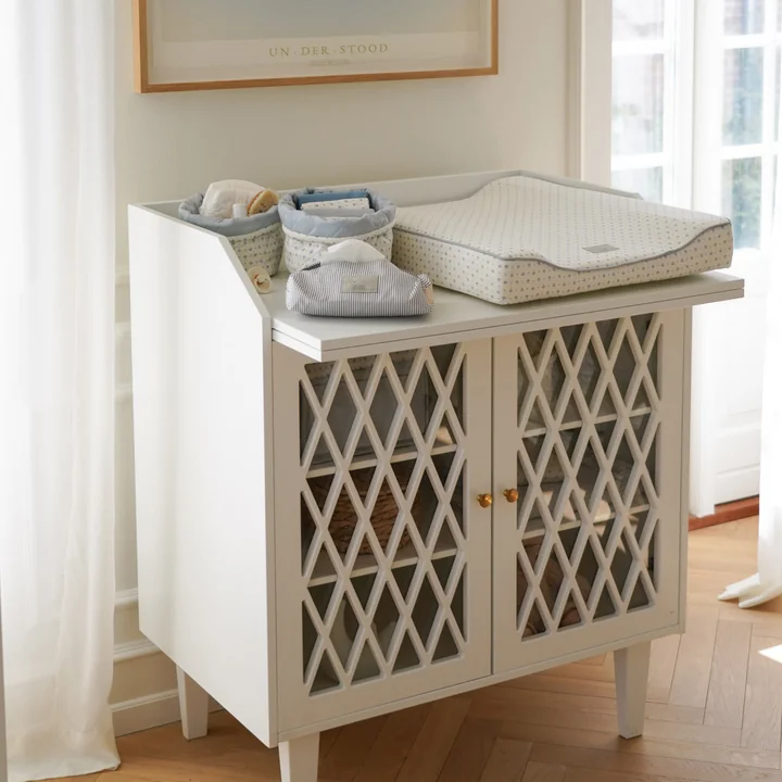 Cam Cam Copenhagen - Table à langer Harlequin, blanche
