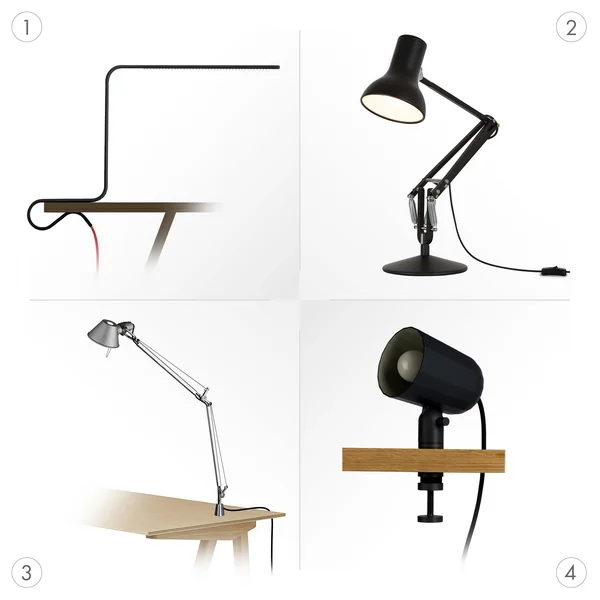 Lampes de bureau et leurs types de base