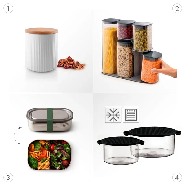 Modes d'utilisation des boîtes et bocaux à provisions