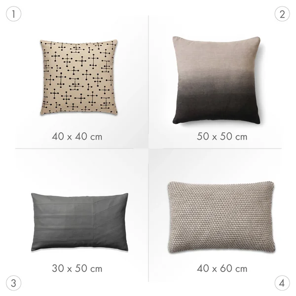 Coussins design : la bonne taille et la bonne forme