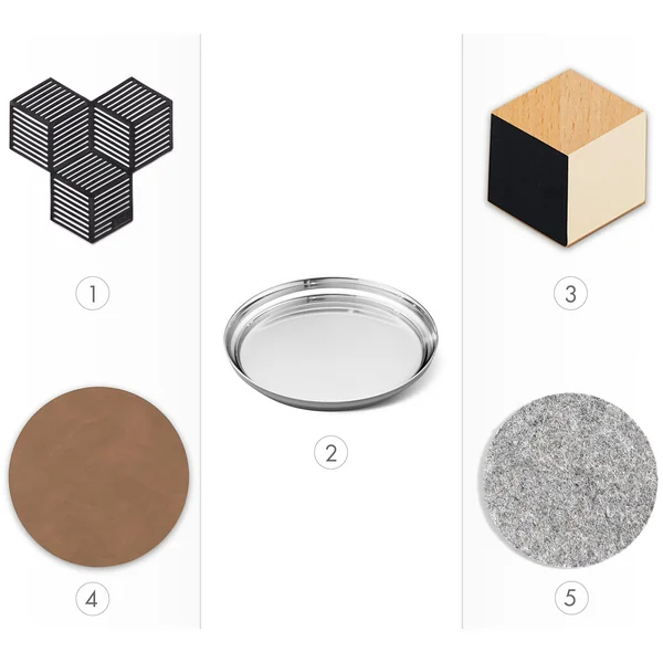 Matériaux appropriés pour les sous-verres