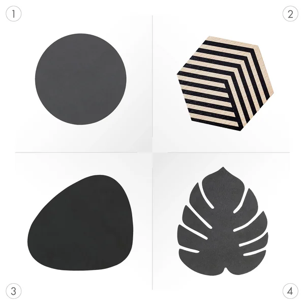 Différentes formes de sous-verres