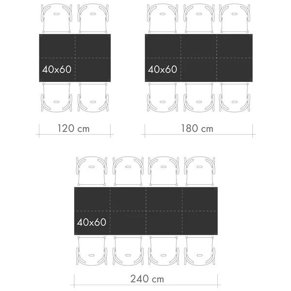 Tables de jardin - disposition des chaises