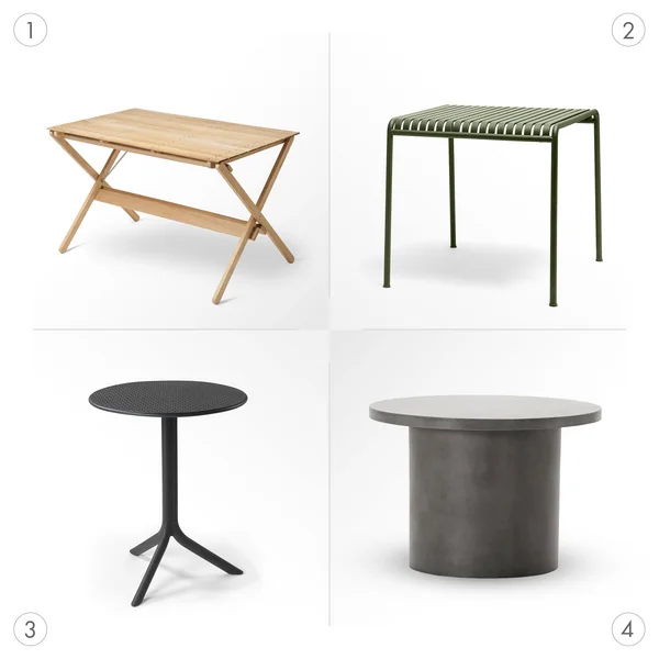 Tables de jardin - matériaux