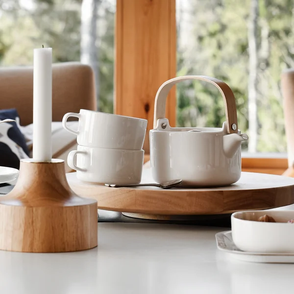 Oiva - Théière de Marimekko en blanc