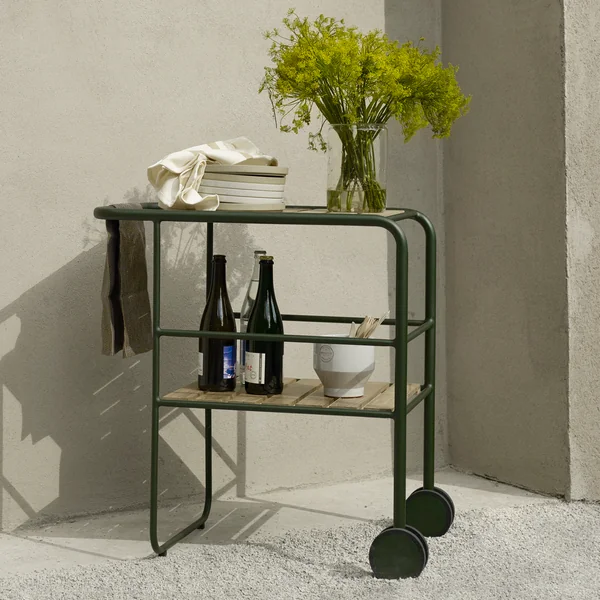 Chariot de service Fuori de Skagerak en vert chasse / teck