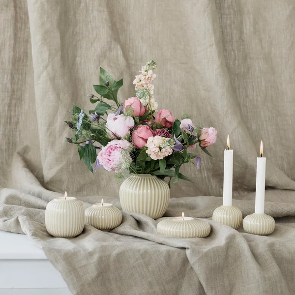 Image d'ambiance pour porte-bougies à réchaud ouvert